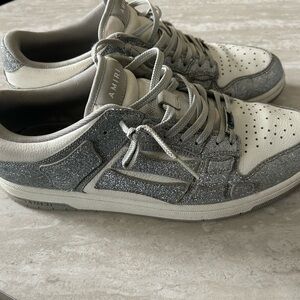 AMIRI Glitter Gray and Cream Sneakers